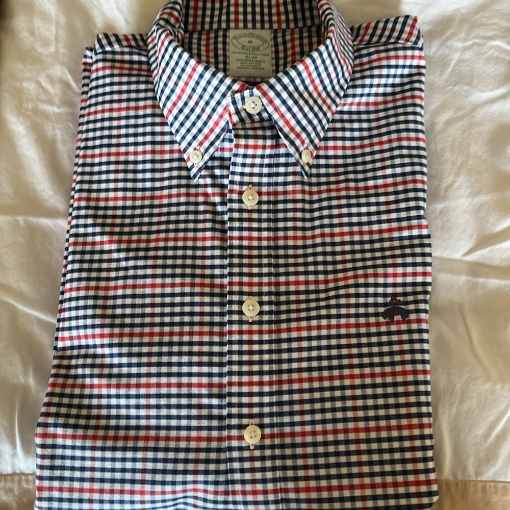 FINAL PRICE! Brooks Brothers Blue and Red Casual Button Down Shirt